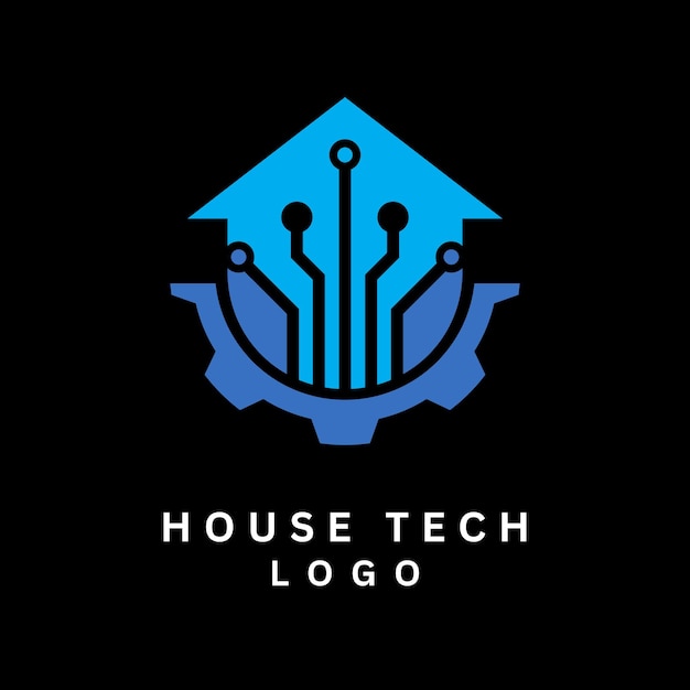 Logotipo de tecnología de casa vectorial elegante gratuito