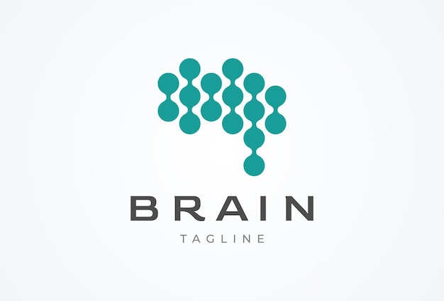 Logotipo de la tecnología del cerebro estilo de logotipo del cerebro moderno utilizable para logotipos de tecnología y empresas