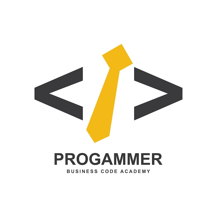 Vector logotipo de tecnología de código de programación