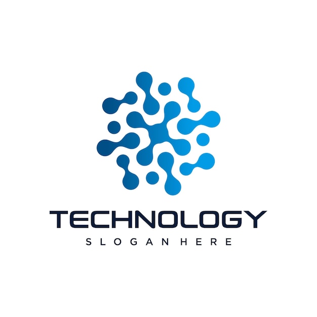 Logotipo de tecnología de conexión digital abstracta Plantilla vectorial