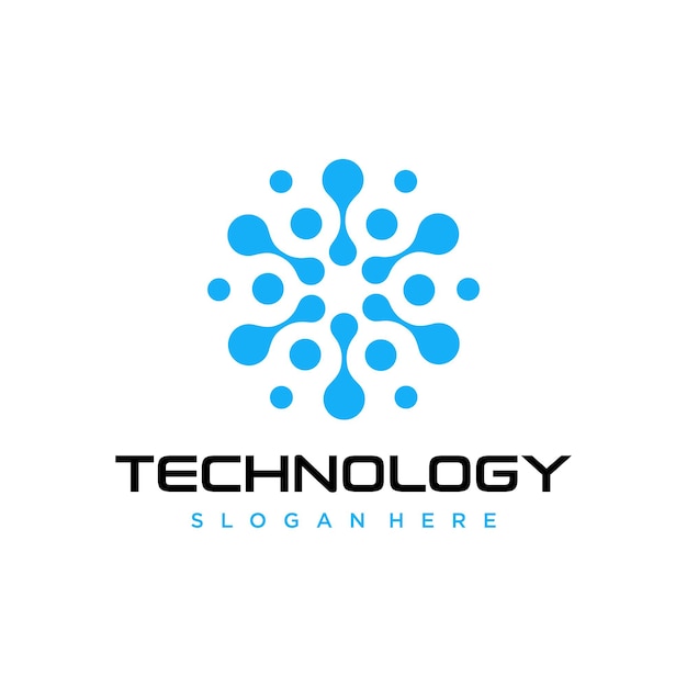 Logotipo de tecnología de conexión digital abstracta Plantilla vectorial
