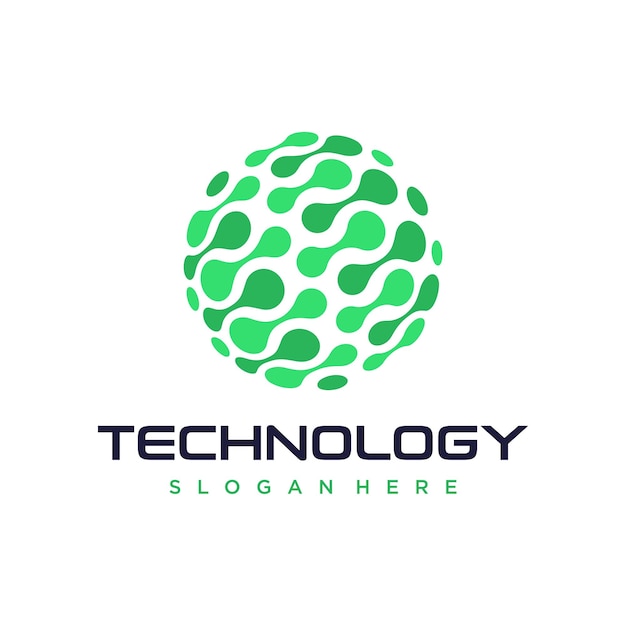 Logotipo de tecnología de conexión digital abstracta Plantilla vectorial