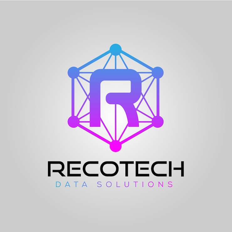 Vector logotipo de tecnología digital moderna creativa monograma logotipo iniciales logotipo