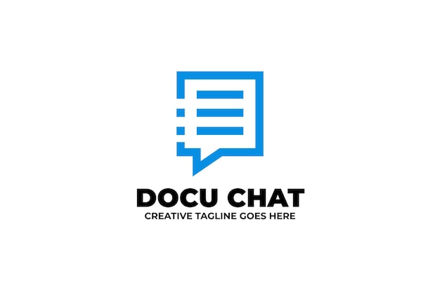 Logotipo de la tecnología Document Bubble Chat