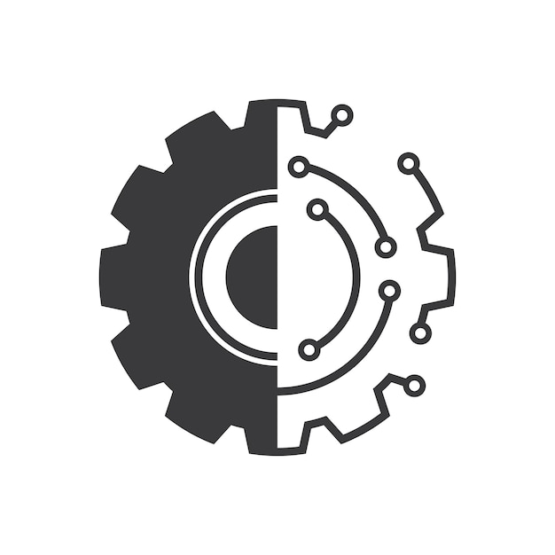 Logotipo de la tecnología de engranajes