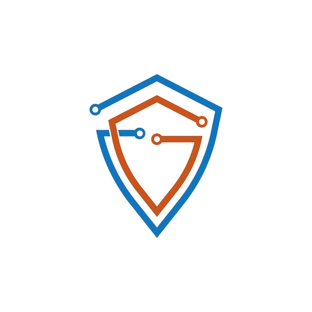 Logotipo de tecnología de escudo
