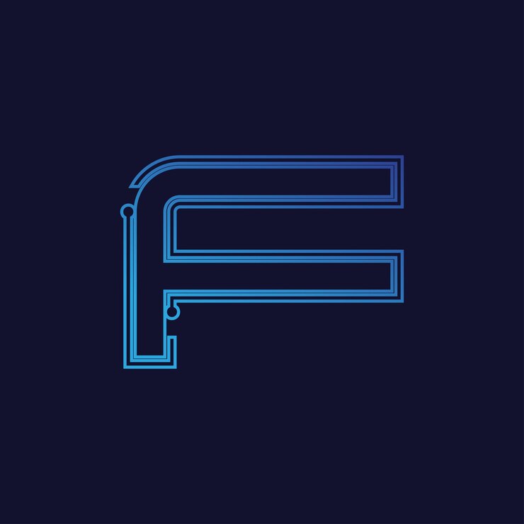 Vector logotipo de la tecnología f
