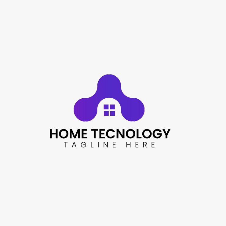 Vector logotipo de tecnología para el hogar