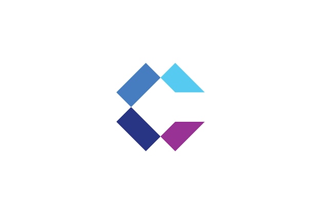 Logotipo de tecnología inicial de letra C mínima moderna
