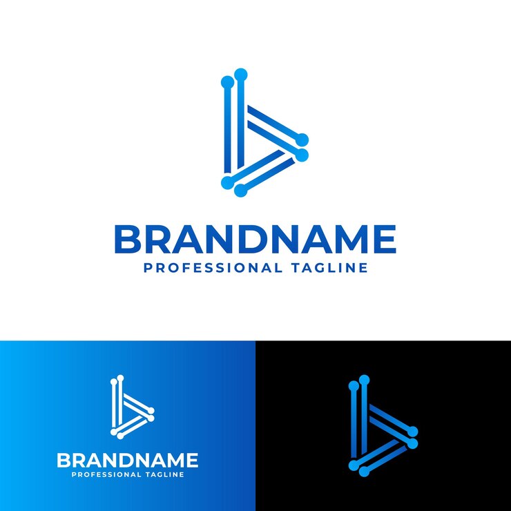 Vector logotipo de tecnología de letra b adecuado para negocios relacionados con la tecnología con b inicial