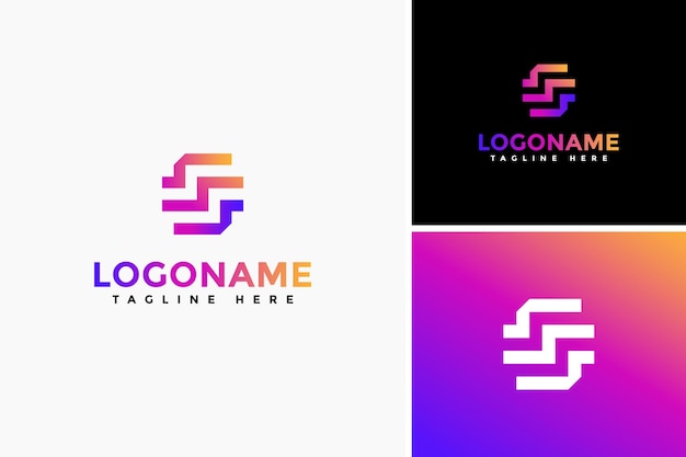 Logotipo de la tecnología de la letra F S Sofisticado plantilla de diseño inicial del logotipo F S