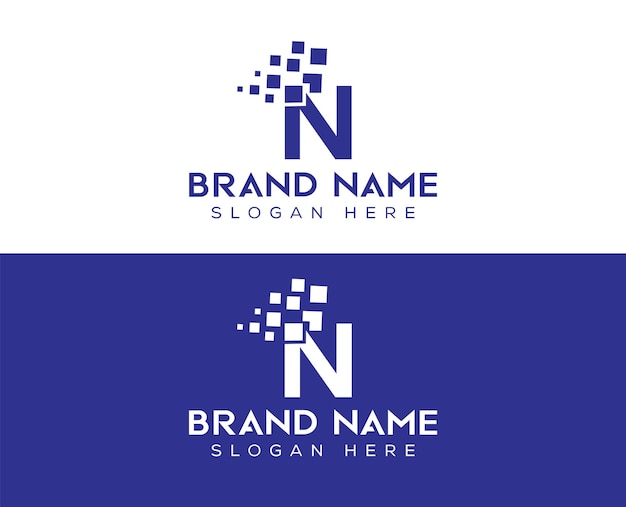 Logotipo de tecnología letra N