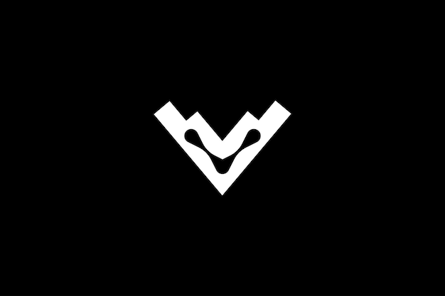 Vector logotipo de tecnología letra v