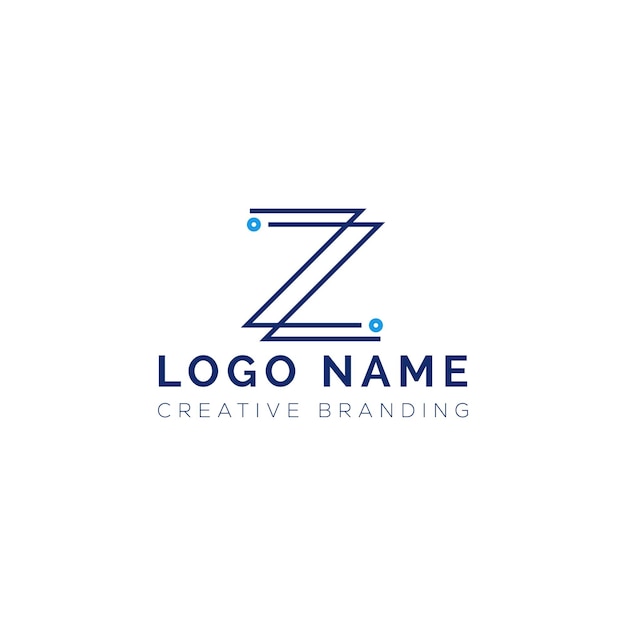Logotipo de la tecnología de letras creativas Z