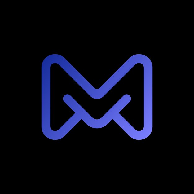 Logotipo de tecnología M Diseño de logotipo ilustración vectorial aislada