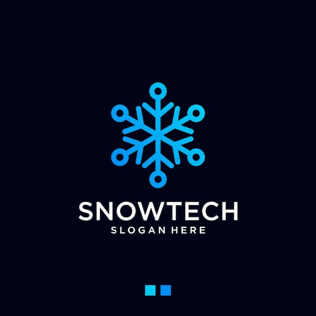 Vector logotipo de la tecnología de la nieve