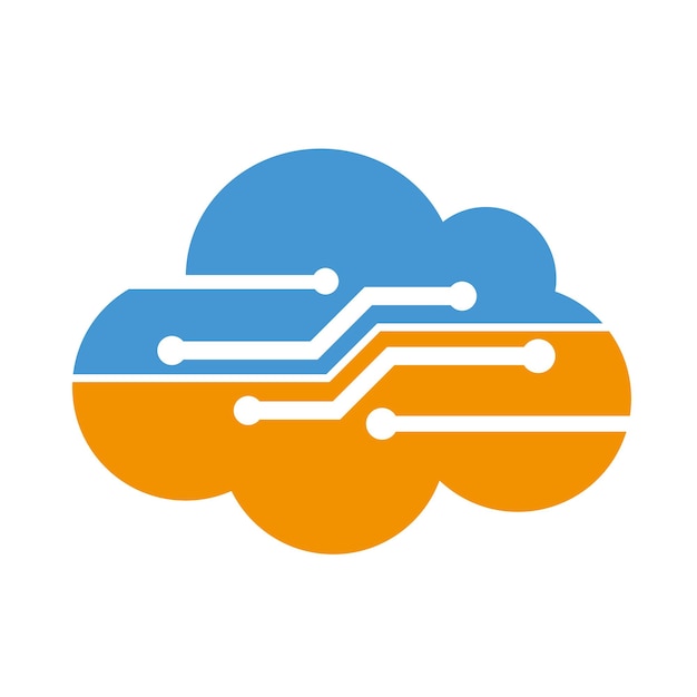 logotipo de tecnología en la nube con la letra c diseño de logotipo de icona plantilla vectorial