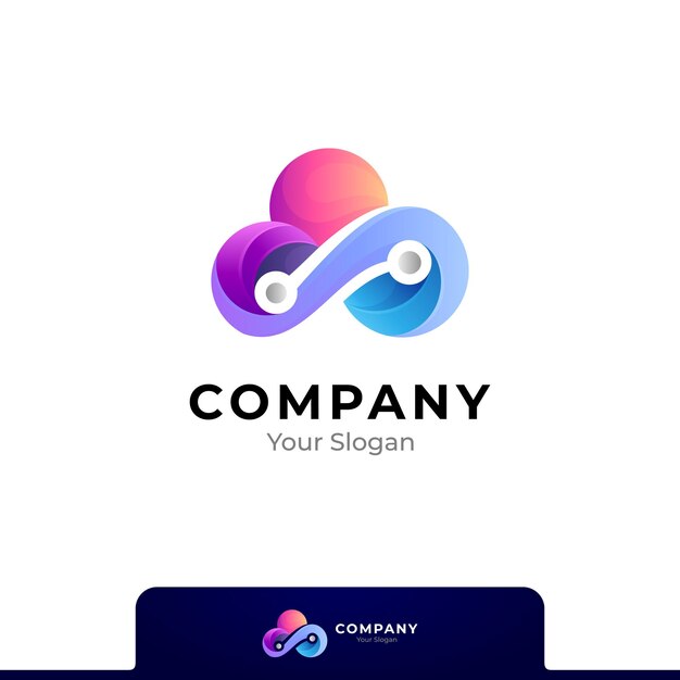 Logotipo de tecnología en la nube