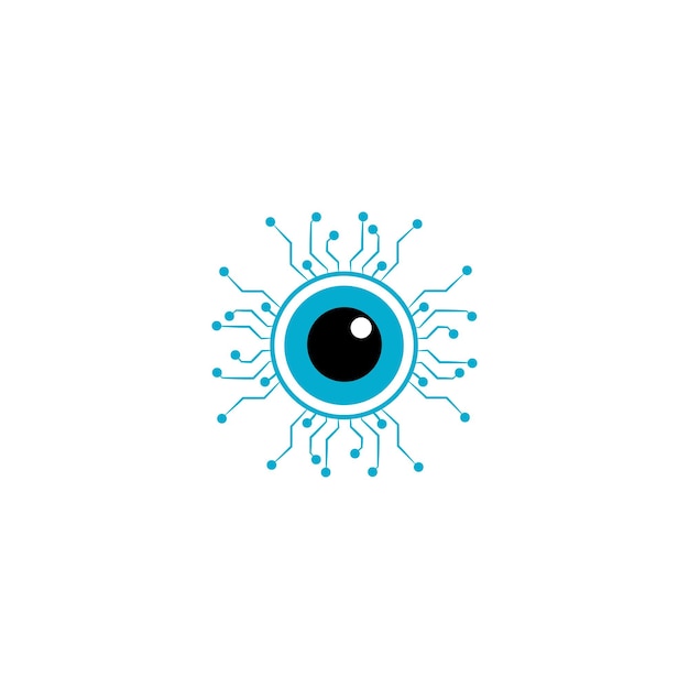 Logotipo de tecnología ojo