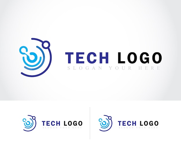 Logotipo de tecnología pixel creativo diseño de negocios audio digital