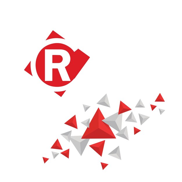 Logotipo de tecnología roja