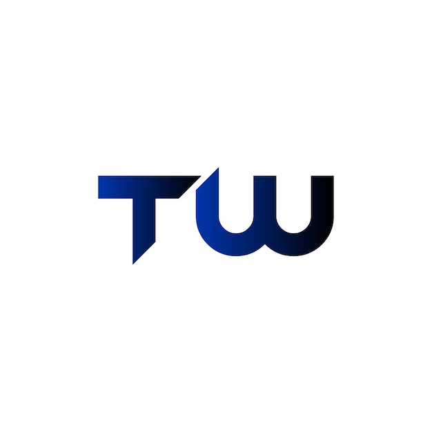 Vector logotipo de la tecnología tw