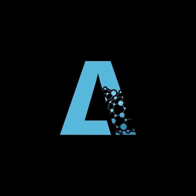 logotipo de tecnología de vector de logotipo de letra inicial moderna