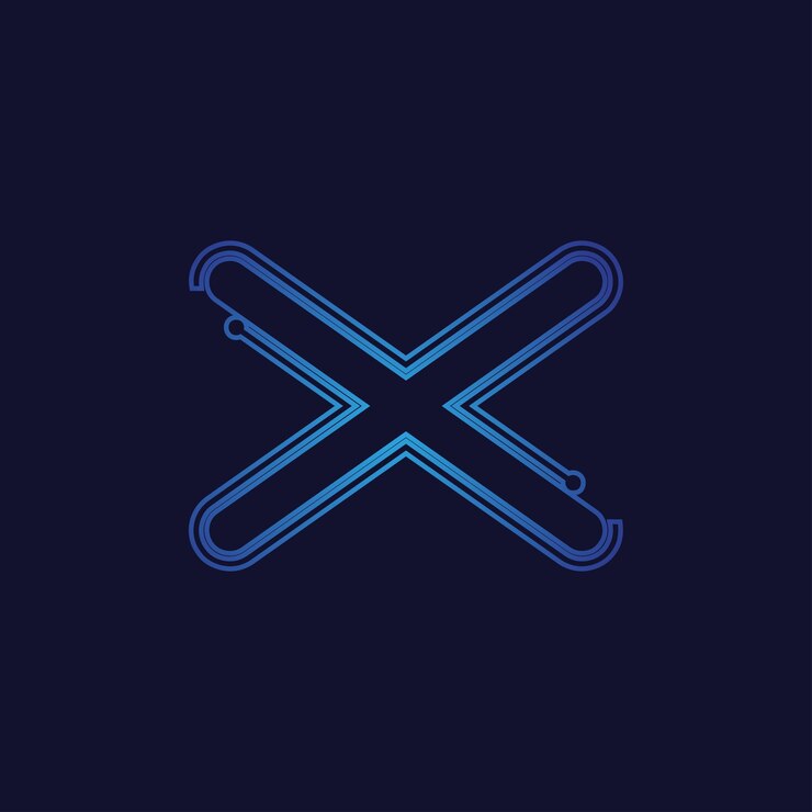 Vector logotipo de tecnología x
