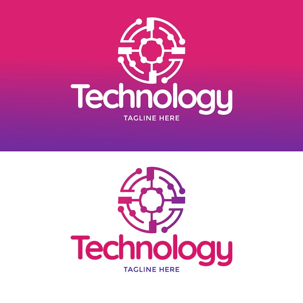 Logotipo tecnológico de estilo moderno y único