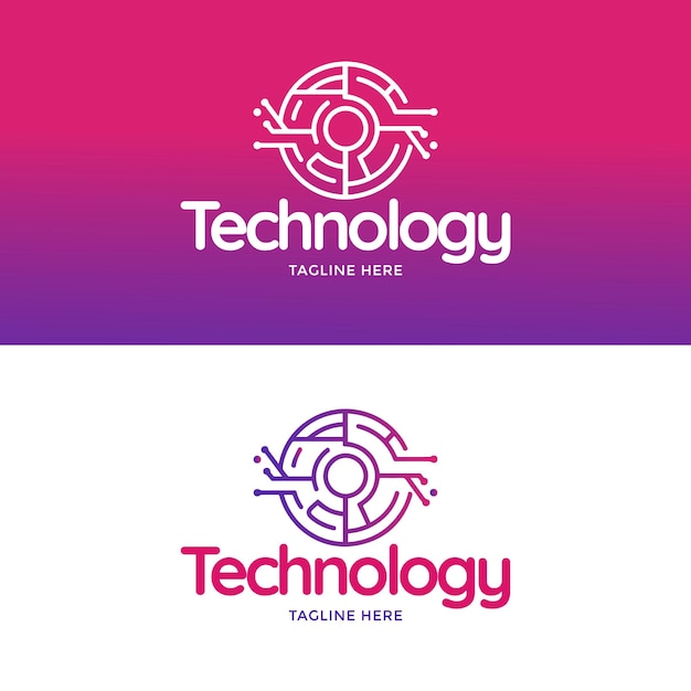 Logotipo tecnológico de estilo moderno y único