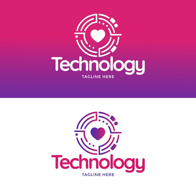Logotipo tecnológico de estilo moderno y único