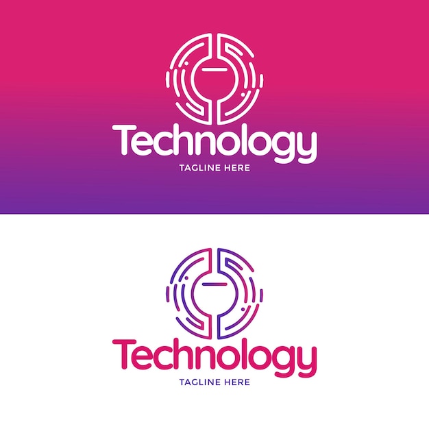 Logotipo tecnológico de estilo moderno y único