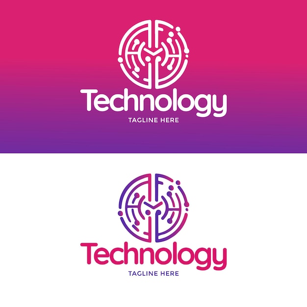Logotipo tecnológico de estilo moderno y único