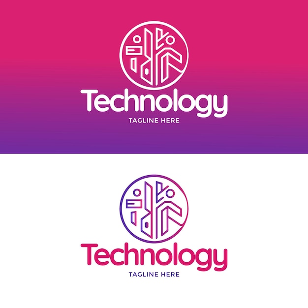 Logotipo tecnológico de estilo moderno y único