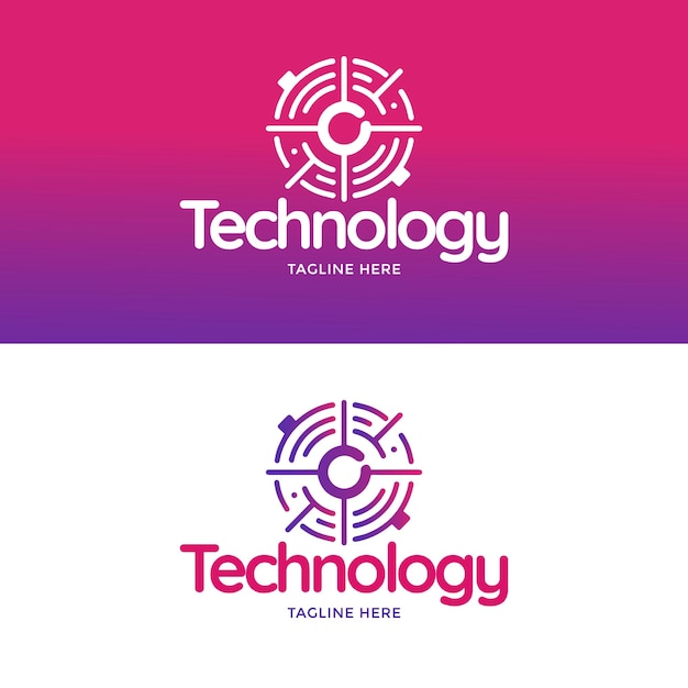 Logotipo tecnológico de estilo moderno y único
