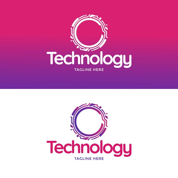 Logotipo tecnológico de estilo moderno y único