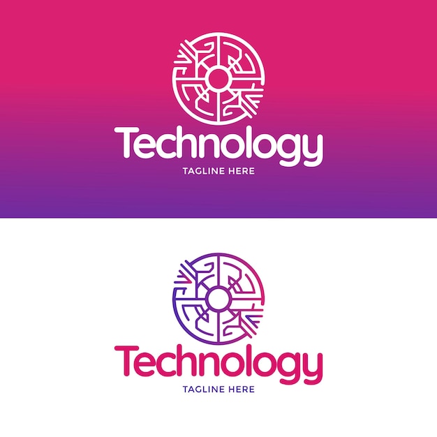 Logotipo tecnológico de estilo moderno y único