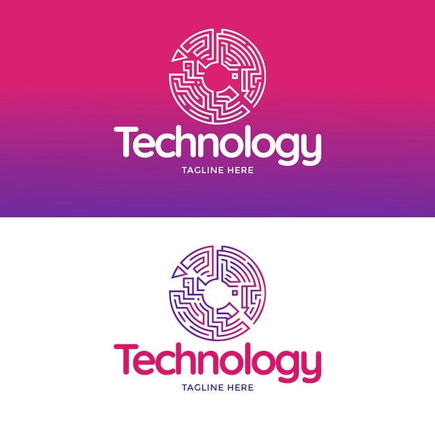 Logotipo tecnológico de estilo moderno y único