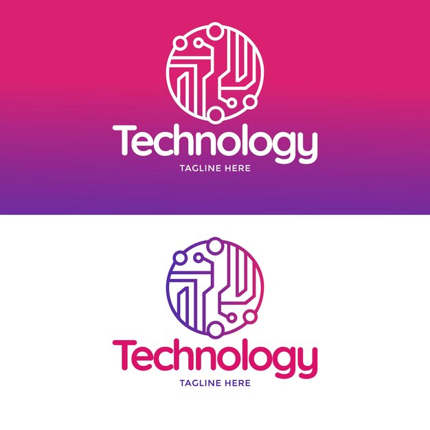 Logotipo tecnológico de estilo moderno y único