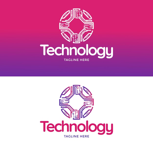 Logotipo tecnológico de estilo moderno y único