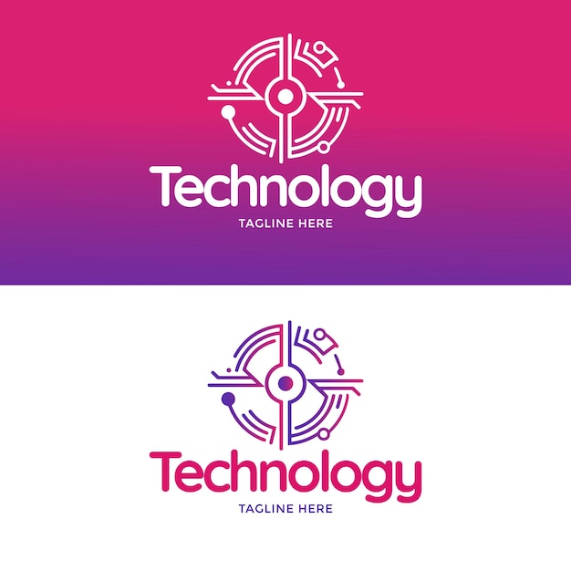 Logotipo tecnológico de estilo moderno y único