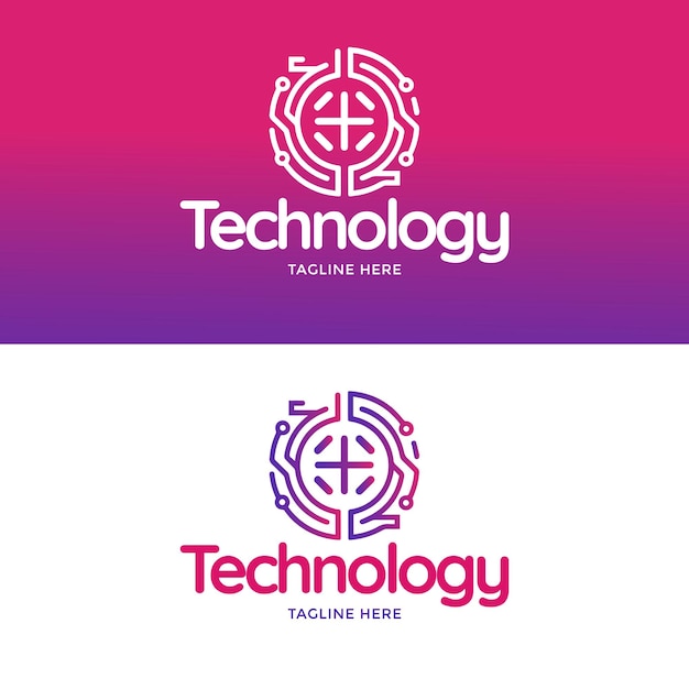 Logotipo tecnológico de estilo moderno y único