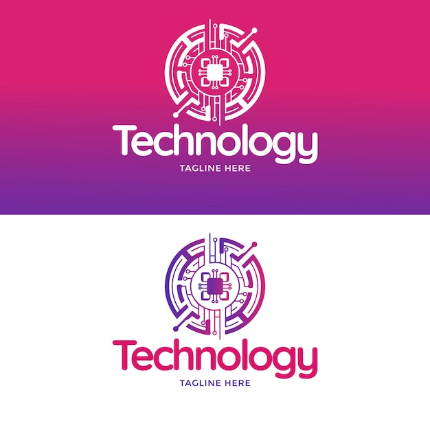 Logotipo tecnológico de estilo moderno y único