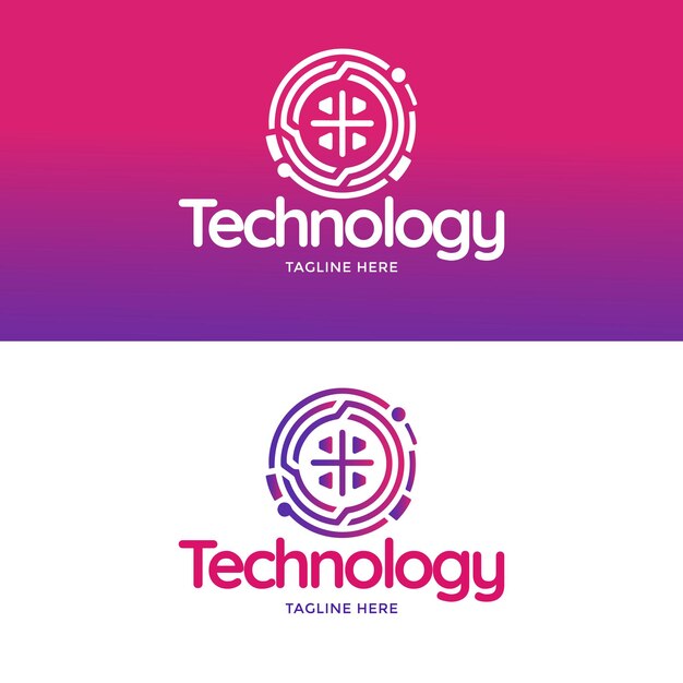 Logotipo tecnológico de estilo moderno y único