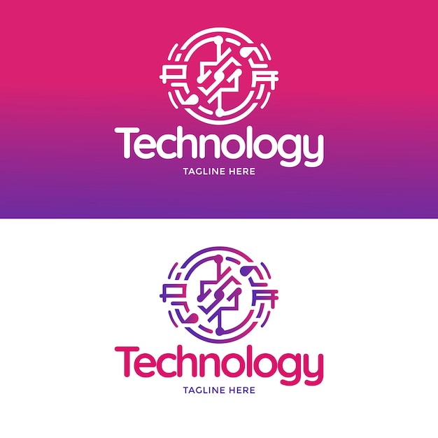 Logotipo tecnológico de estilo moderno y único