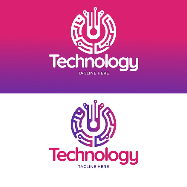 Logotipo tecnológico de estilo moderno y único