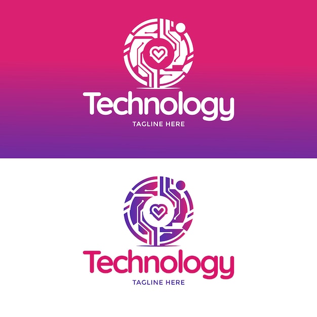 Logotipo tecnológico de estilo moderno y único