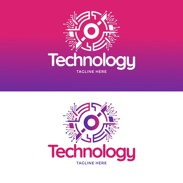 Logotipo tecnológico de estilo moderno y único