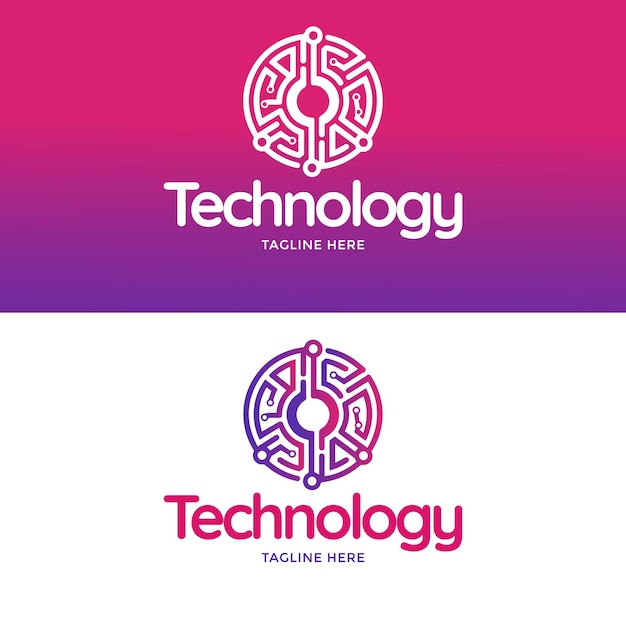 Logotipo tecnológico de estilo moderno y único