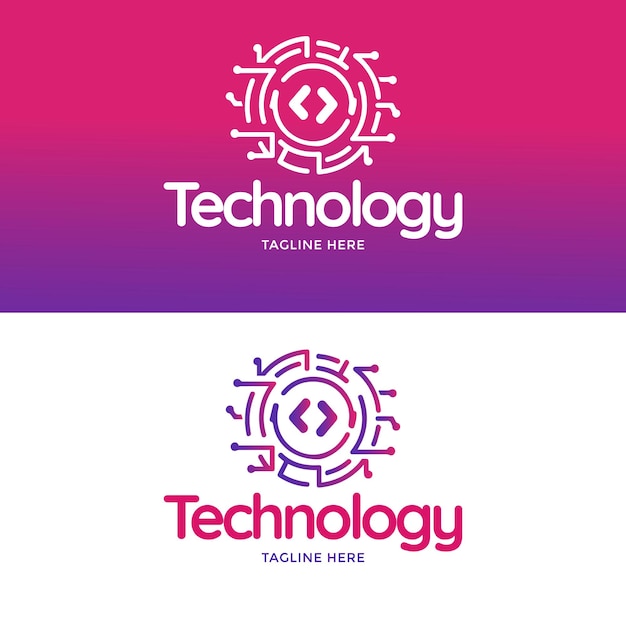 Logotipo tecnológico de estilo moderno y único